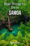 To Sua ocean trench with ladder in Samoa