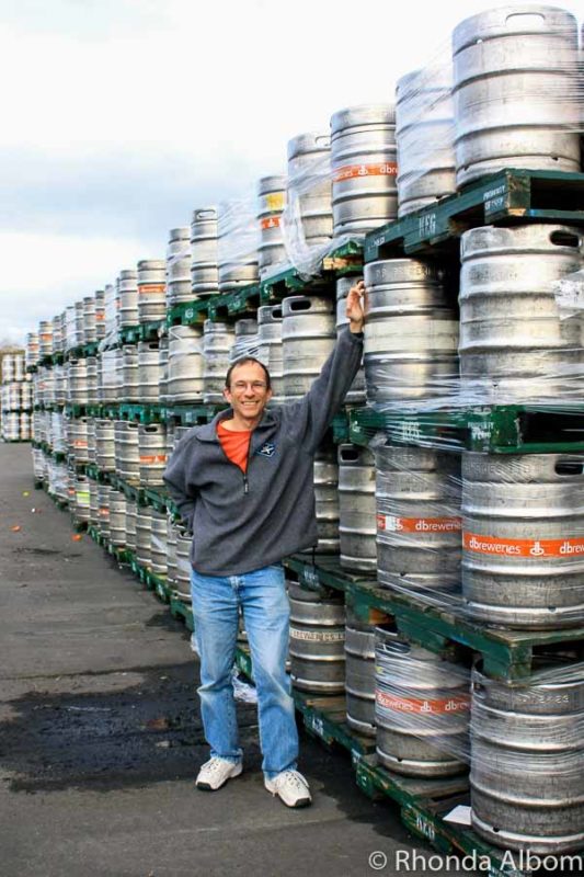 Beer kegs in New Zealand.