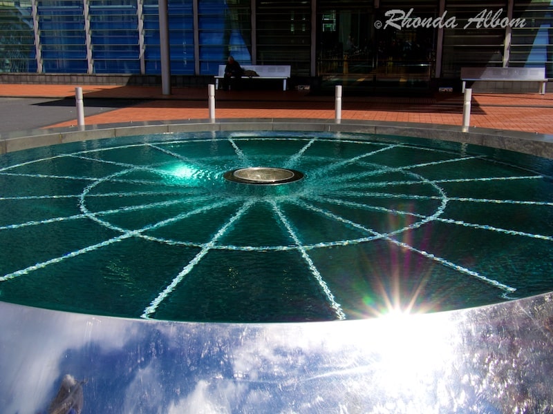 Fountain outside of Britomart, in Auckland New Zealand