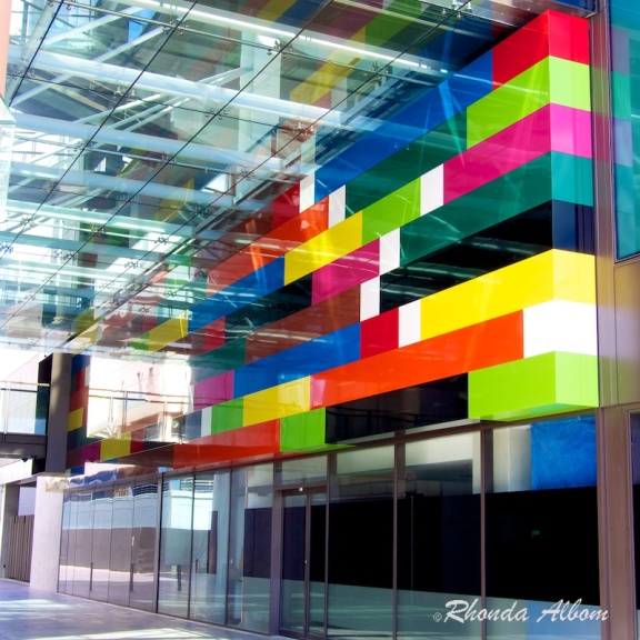 Auckland waterfront artwork called Achy Breaky Heart by Michael Parekowhai based on Cuisenaire rods