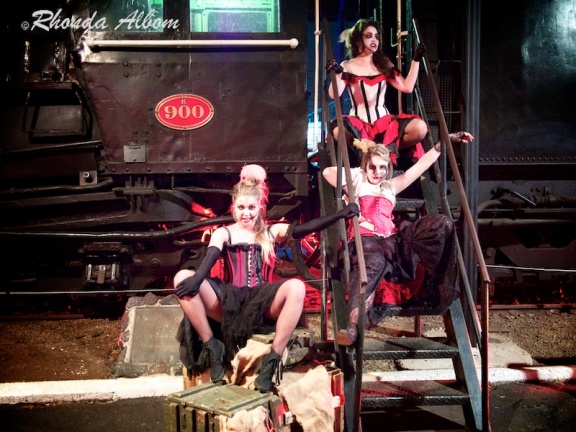 The first ghosts we encountered in Ripper Alley, the R16 portion of the Motat Halloween I event in New Zealand.