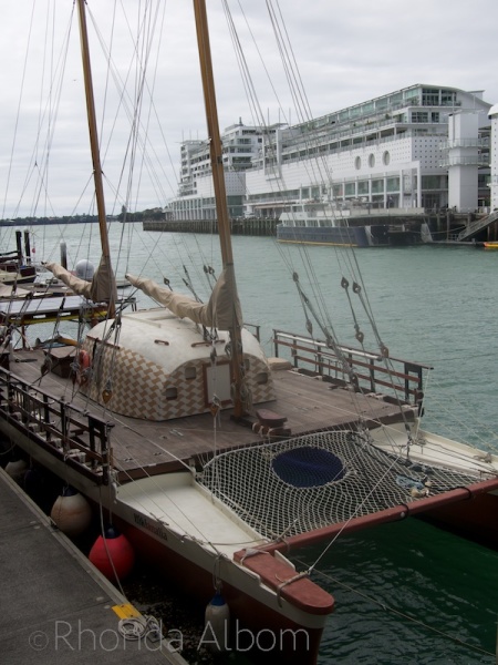 Waka in the water at Voyager, Auckland Maritime Museum, New Zealand