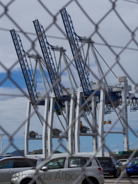 Gantry crane at the main Port of Auckland, New Zealand