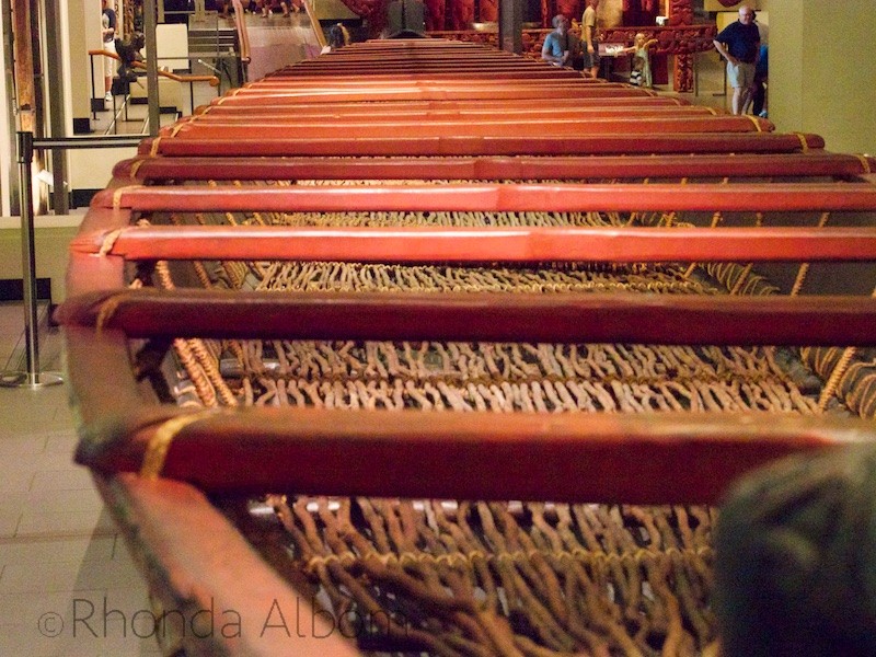 Maori Waka at the Auckland Museum in New Zealand