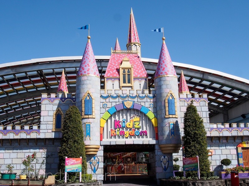 Entrance to Kidz Kingdom at Rainbow's End Theme Park in Auckland New Zealand
