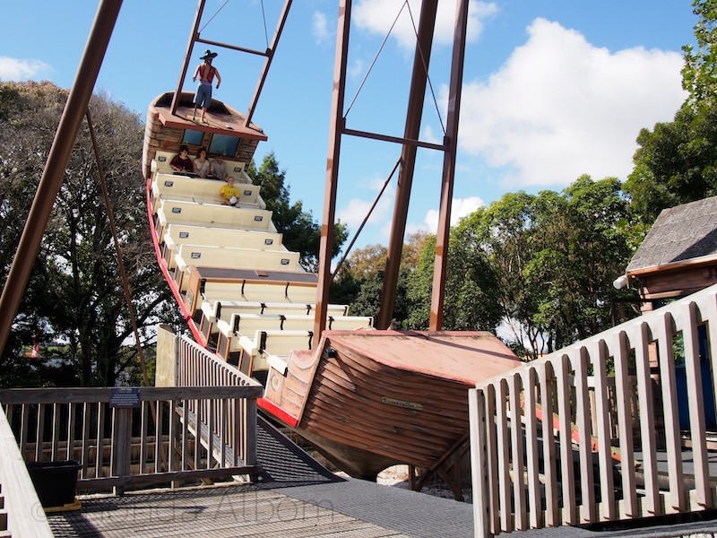 Pirate Ship at Rainbow's End Theme Park in Auckland New Zealand