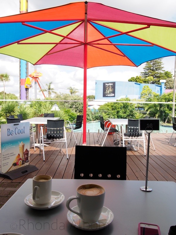 Great coffee at Rainbow's End in Aucklan, New Zealand