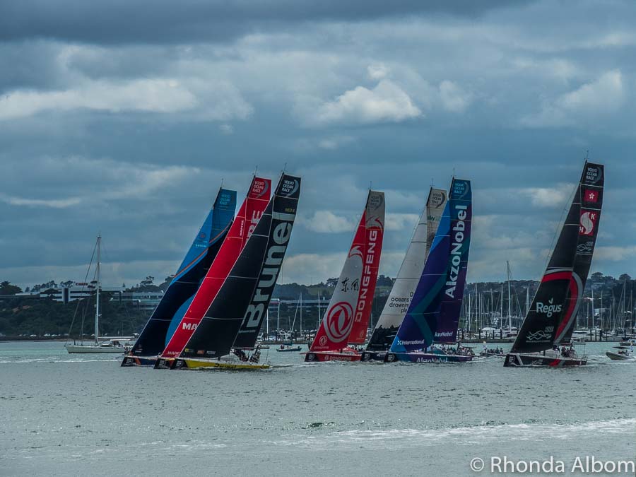 Pro-am races at the Volvo Ocean Race Auckland stopover, New Zealand