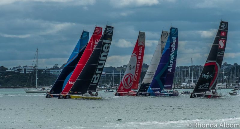 Pro-am races at the Volvo Ocean Race Auckland stopover, New Zealand