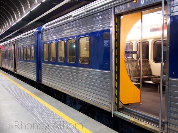 Train in Britomart Station, Auckland New Zealand