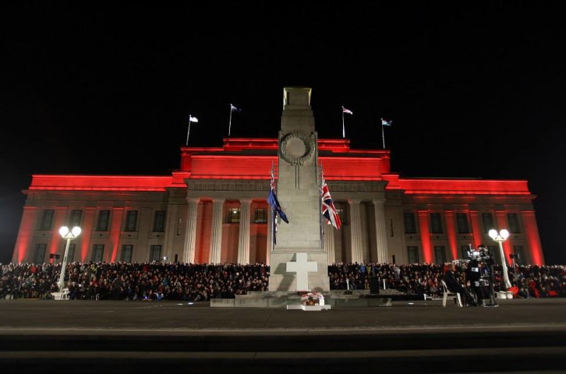 100th ANZAC Day dawn parade Auckland War Memorial Museum, New Zealand