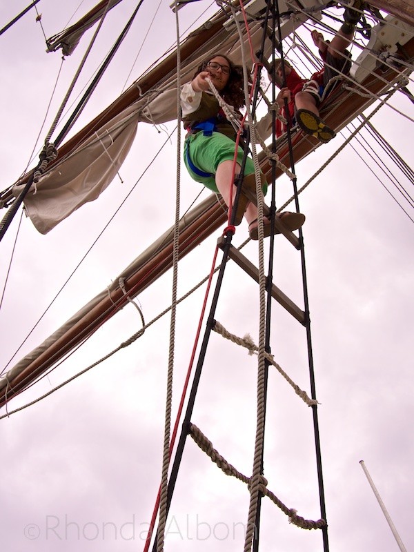 Visiting New Zealand Maritime Museum: a Journey of our Nautical History 12 Climbing up the mast of the Breeze in Auckland, New Zealand