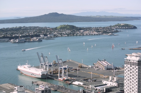 View of from the top of the Sky Tower, Auckland New Zealand