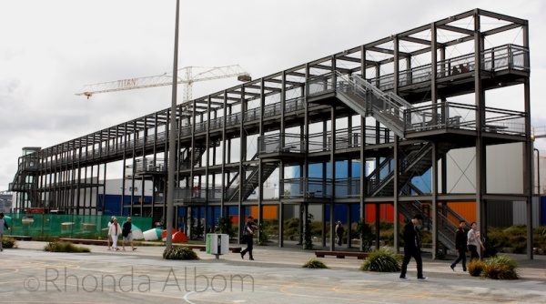 Viewing platform in Wynyard Quarter, Auckland New Zealand