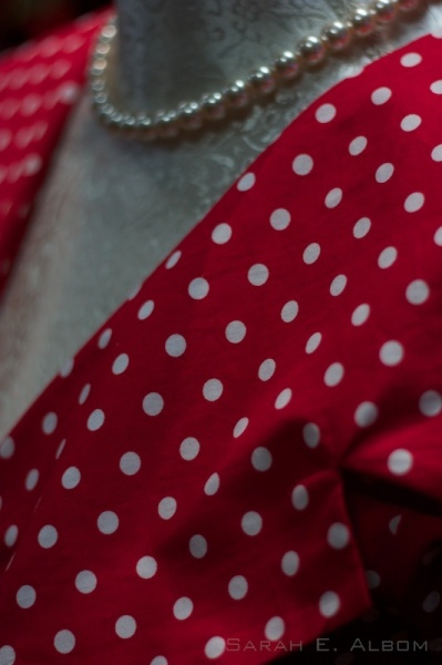 Vintage dress at the Vintage Day Out in Alexandra Park Raceway, Auckland, New Zealand - Photograph copyright Sarah E. Albom 2015