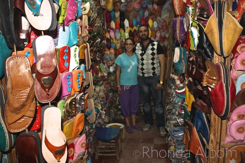 Shopping for Shoes in the Medina of Essaouira Morocco