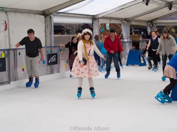 Auckland Ice Skating in Aotea Square, New Zealand