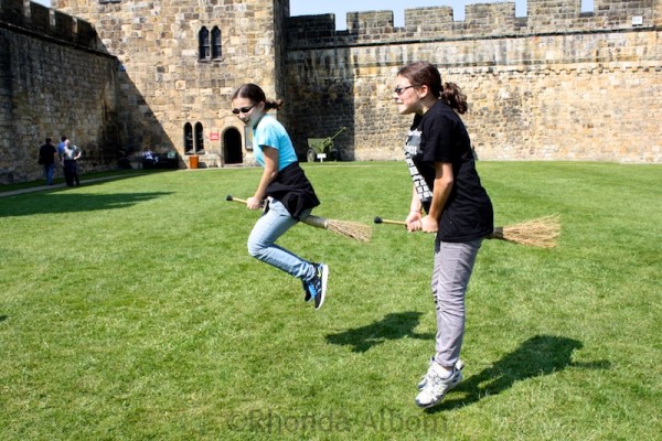 Shattering the Illusion of Broomstick Flying at Alnwick Castle, England 4 Alnwick castle broomstick training success in England
