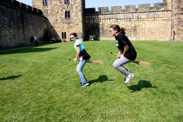Shattering the Illusion of Broomstick Flying at Alnwick Castle, England 8 The broom flying illusion is more difficult to see in this photo in Alnwick Castle England