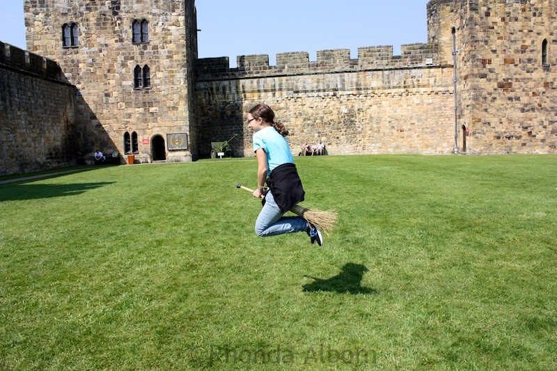 Shattering the Illusion of Broomstick Flying at Alnwick Castle, England 7 Flying a broomstick at Alnwick Castle where Harry Potter learned to fly