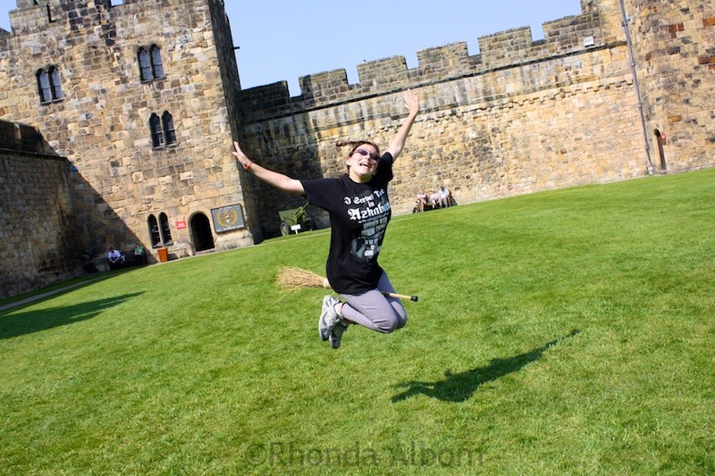 Shattering the Illusion of Broomstick Flying at Alnwick Castle, England 6 Flying a broomstick at Alnwick Castle where Harry Potter learned to fly