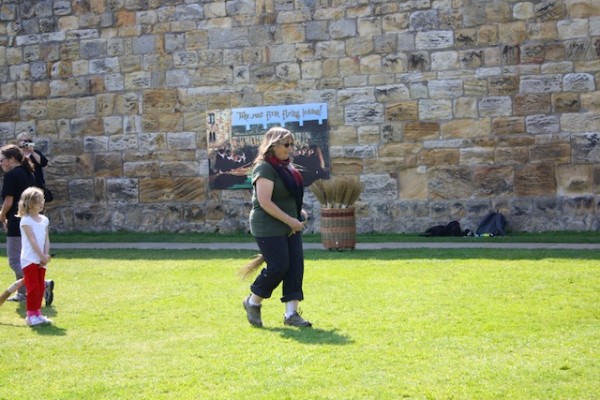 Having fun at Alnwick Castle