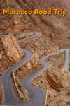 A windy road through a gorge in Morocco