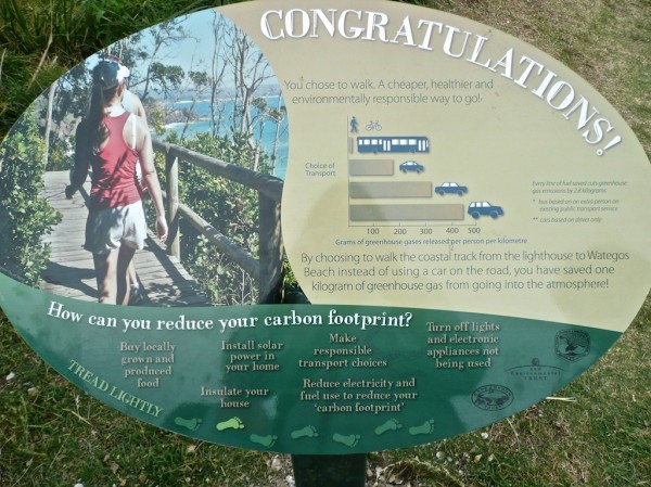 Sign at top of Cape Byron Headland Reserve, NSW Australia