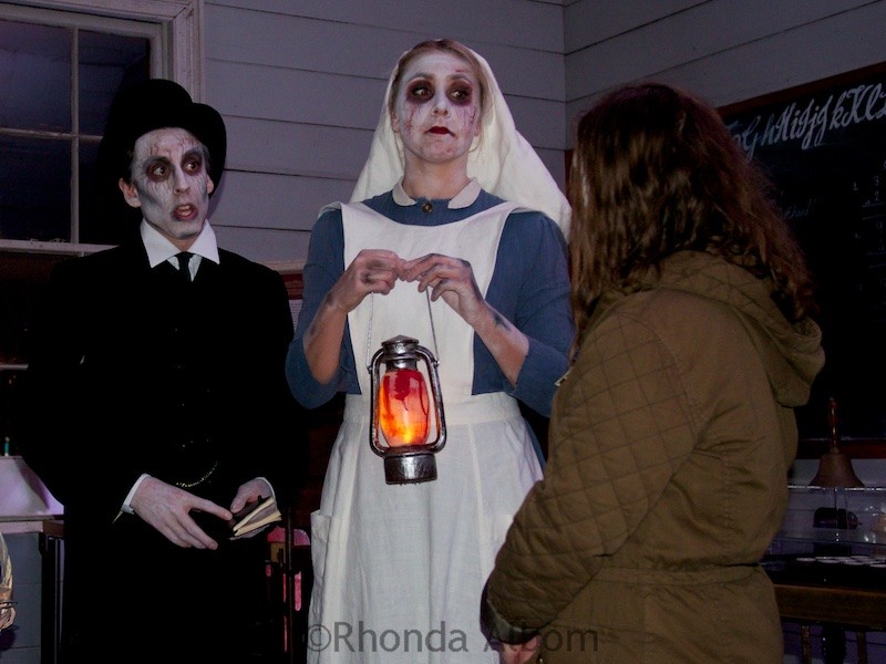 Actors at the Danse Macabre (Dance of Death) at The Olde Hallows Eve festival at MOTAT in Auckland New Zealand