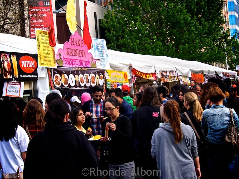 Food stalls at the Auckland Diwali Festival 2015 in New Zealand