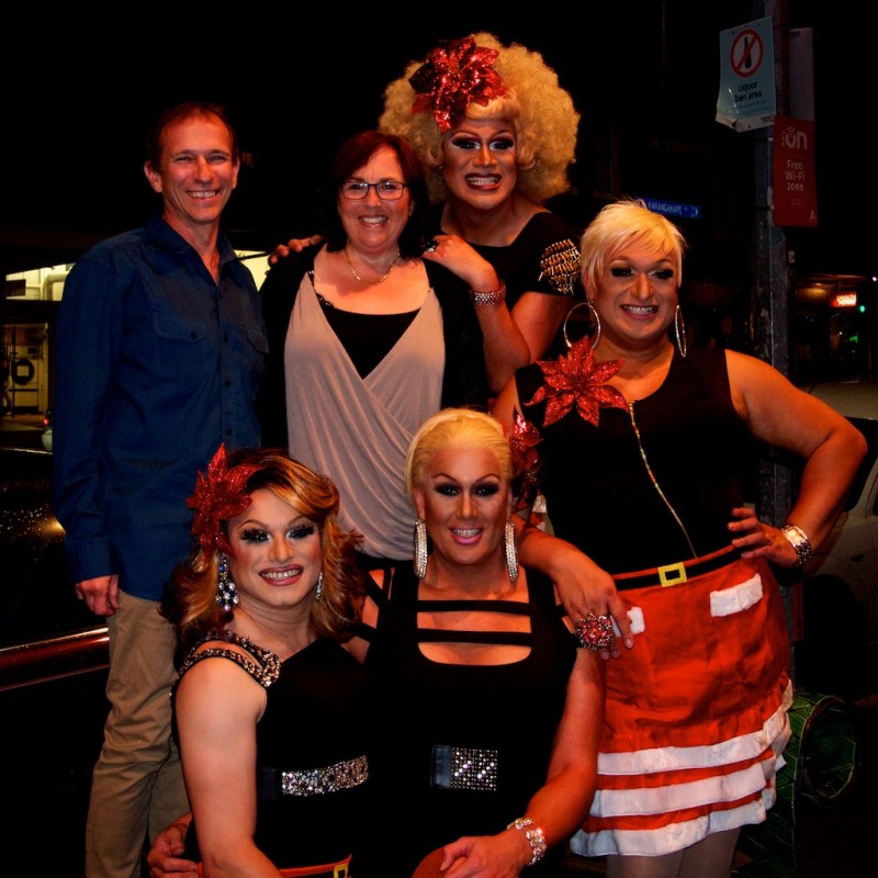 The girls at Caluzzi Bar and Cabaret in Auckland New Zealand