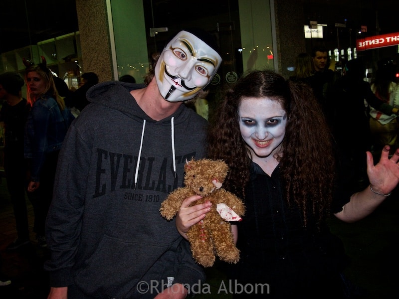 Auckland Late Night Halloween Adults in Costume on KRoad & Queen St