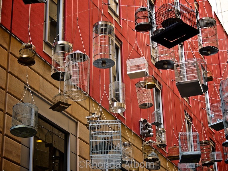 Bird cage artwork in Sydney Australia
