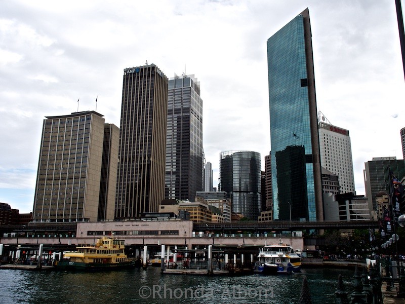 Looking back at Sydney from Circular Quay Australia