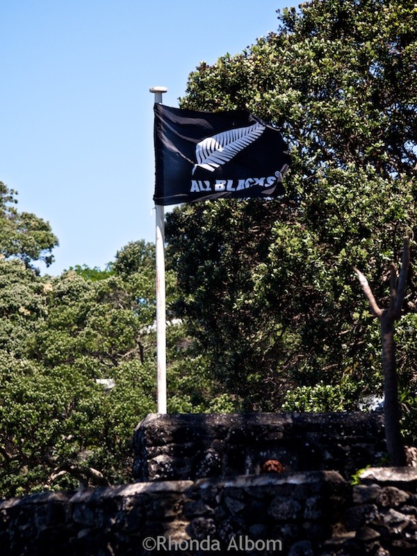 All Blacks flag flying proudly.
