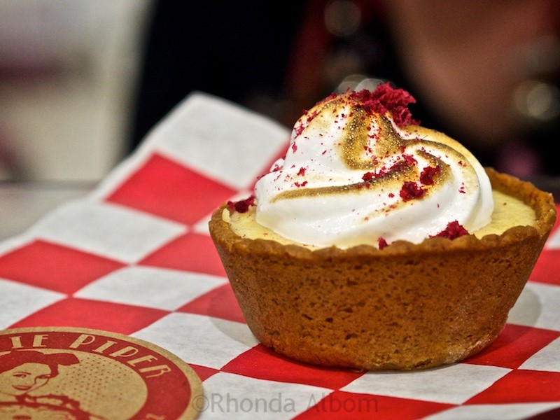 A mini lime meringue pie at the Auckland Food Show