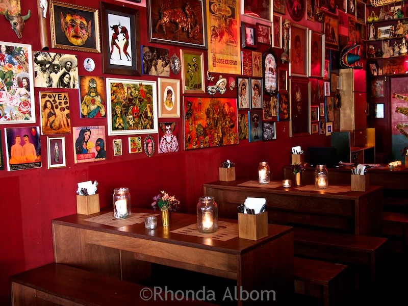 Artwork on a wall in Mexico Restaurant in the Ponsonby neighborhood of Auckland New Zealand