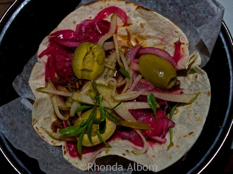 Braised pork shoulder soft taco at Mexico in Auckland New Zealand