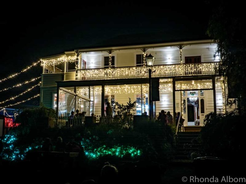The MOTAT Cafe at night in Auckland New Zealand