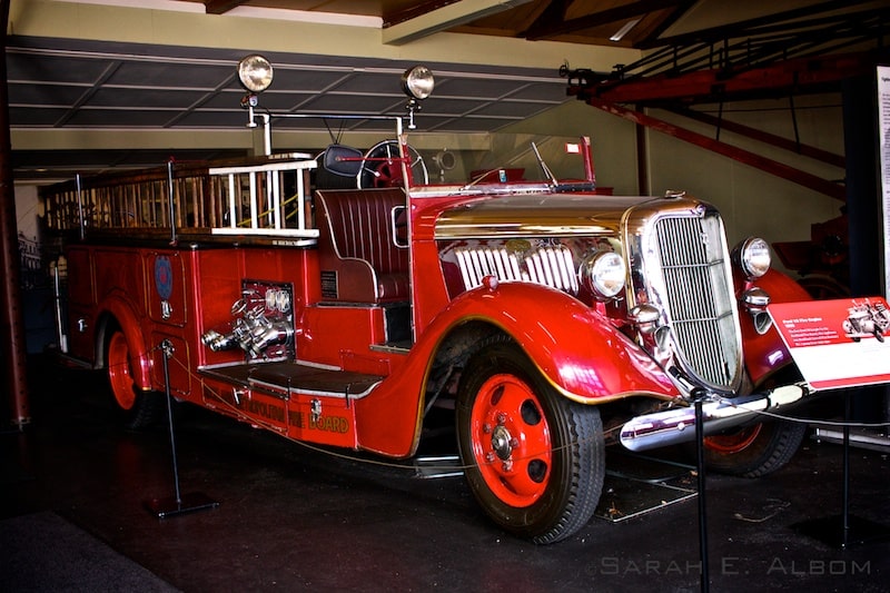 Old fire engine at MOTAT in Auckland New Zealand