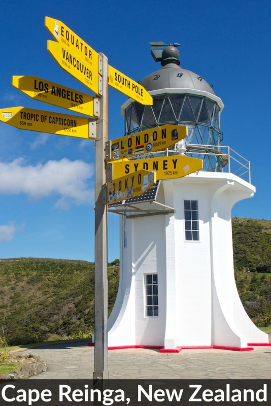 Cape Reinga - Two Oceans Meet at the Spiritual Top of New Zealand 14 The famous lighthouse at Cape Reinga, the top of the North Island in New Zealand