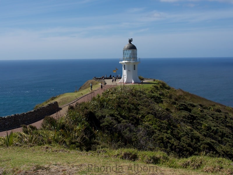 Walking path to the Cape Reinga lighthouse at the top of the North Island in New Zealand