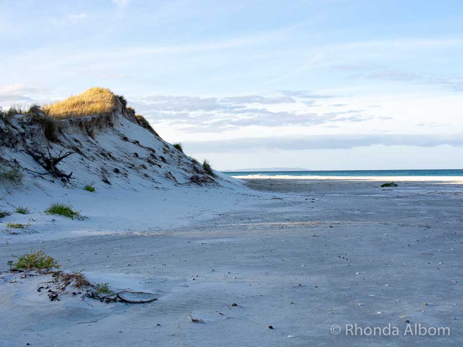 White silica sand at Rarawa Beach on the Aupouri Peninsula New Zealand