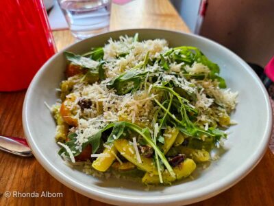 Gluten-free pasta dinner at 1154 Pastaria, one of the best gluten-free Wellington restaurants.