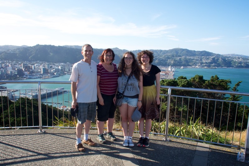 Family photo in New Zealand