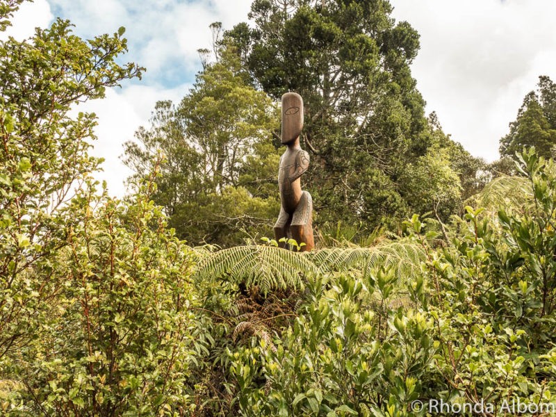 Arataki Visitor Centre: an Auckland Rainforest Exploration 15 Maori totem seen along the Hillary Trail in the Waitakere Ranges, Auckland, New Zealand