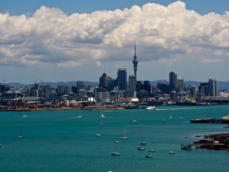 Auckland as seen from North Head in Devonport New Zealand