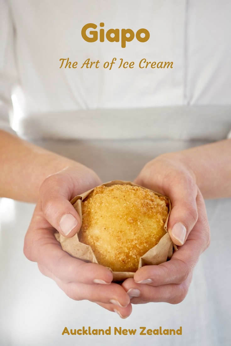 Giapo's ice cream creation of Italy’s mouthful-of-bliss, arancini in Auckland New Zealand. Read the article for more unusual ice cream treats. Warning: it will make you hungry.