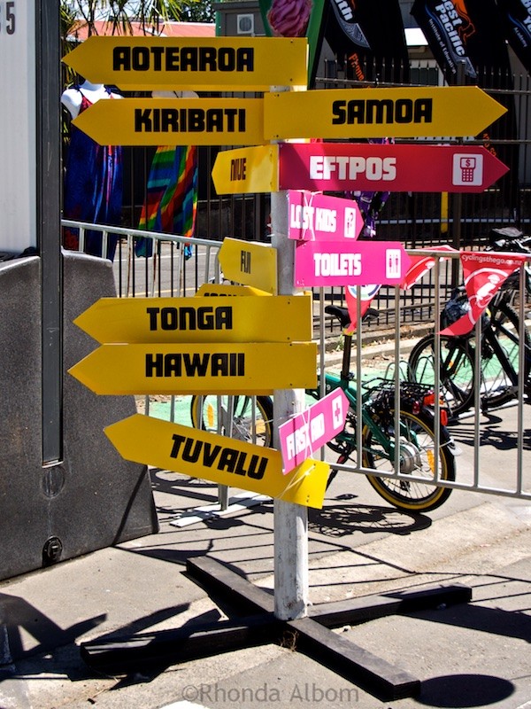 Sign at the Pasifika Festival in Auckland New Zealand