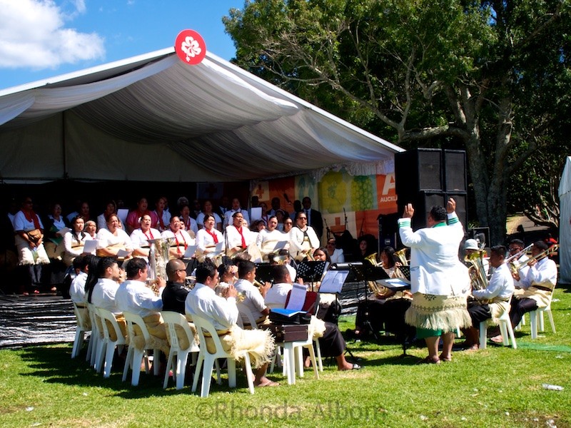 Performers at the Tonga section of the Pasifika Festival in Auckland New Zealand